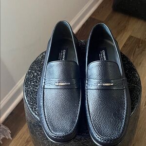 Black Leather Men's Loafers